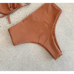 NEW CONSCIOUS women's saint bikini bottom in rust
